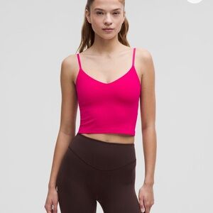 Lululemon Align Cropped Cami Tank Top, A/B Cup in Passionate NO PADS